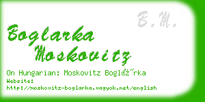 boglarka moskovitz business card